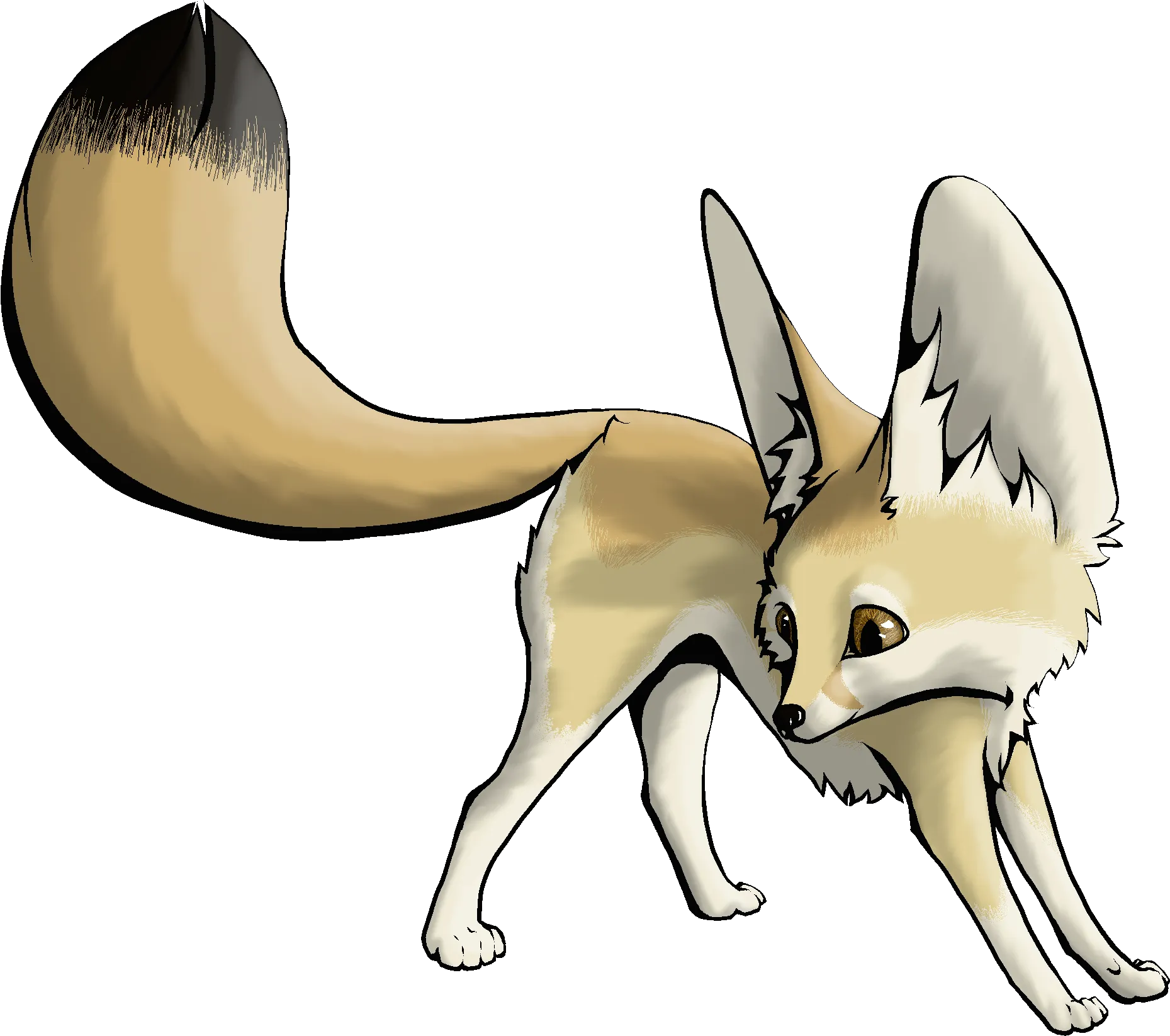 Arctic fox in a scarf, bundled up, warm and cozy png